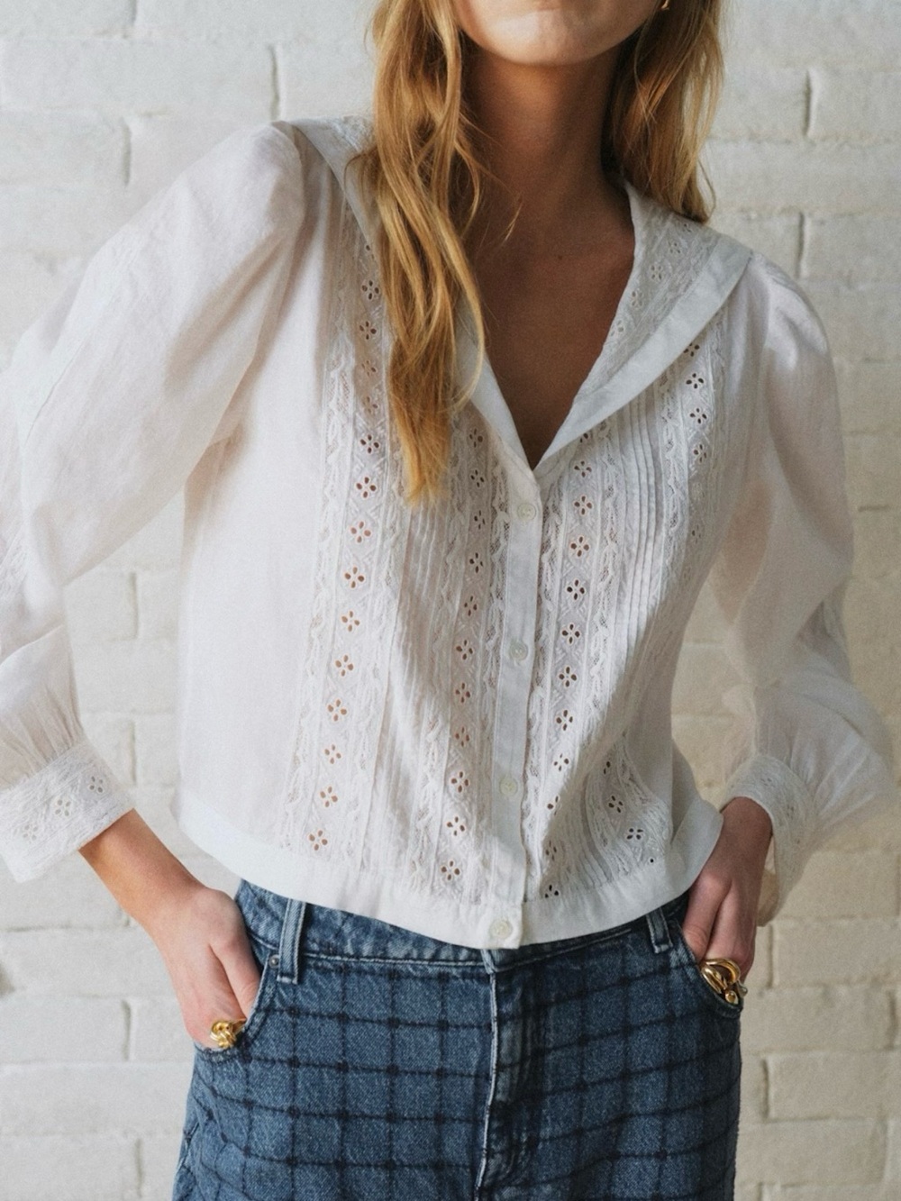 Sézane x SEA NY Fringie Shirt, size 38 / US 6